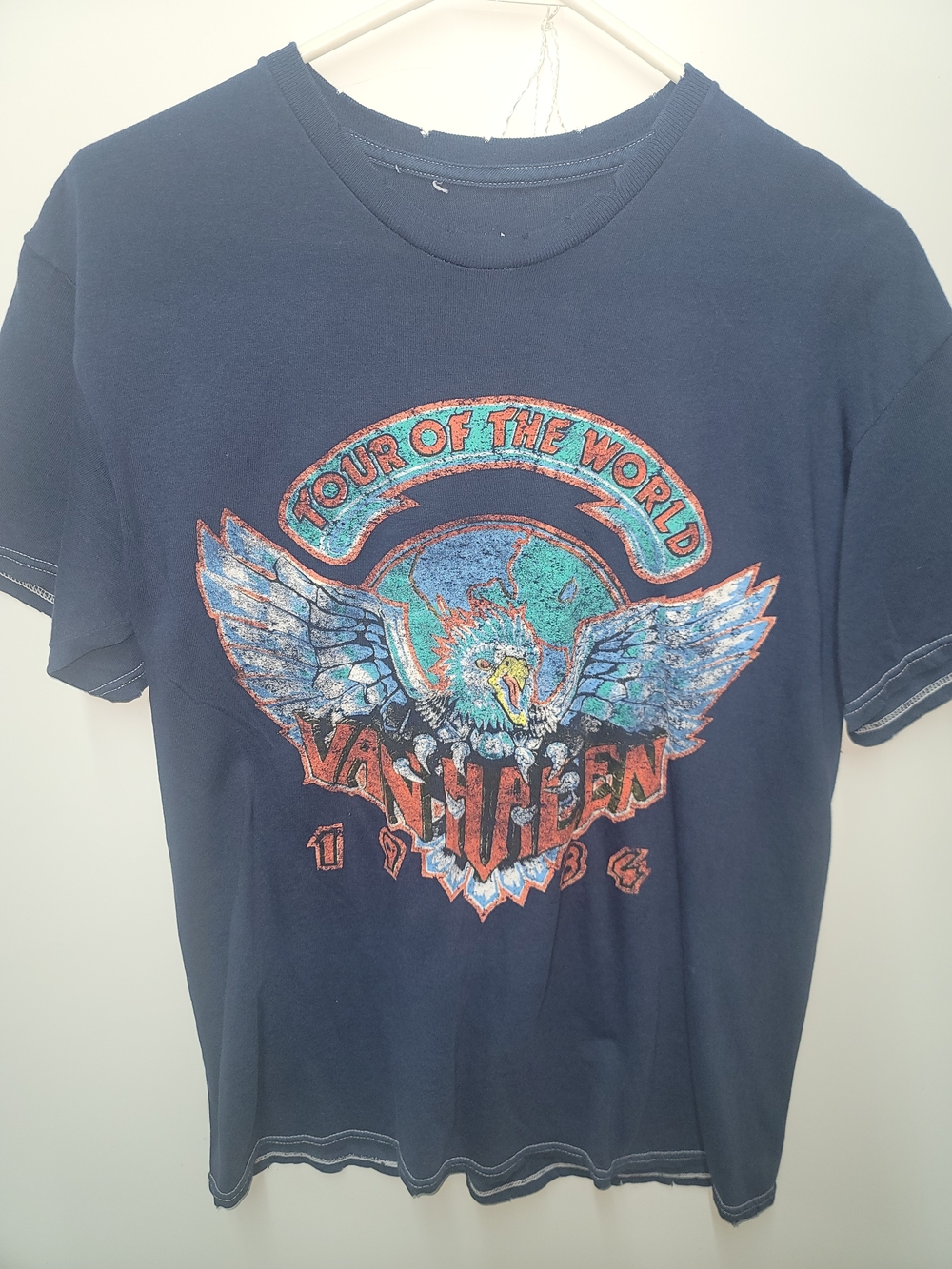Navy Graphic 'Tour of the World' VAN HALEN T-Shirt